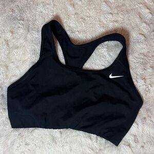 Nike Black Racerback Sports Bra with White Swoosh